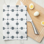 Graue Polka Dots, Polka Dot Pattern, Dots, Dotter Geschirrtuch (Viertel Falte)