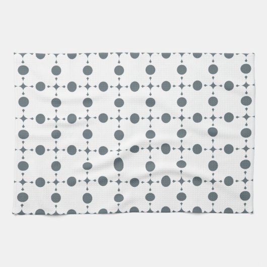 Graue Polka Dots, Polka Dot Pattern, Dots, Dotter Geschirrtuch (Horizontal)