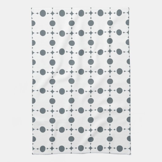 Graue Polka Dots, Polka Dot Pattern, Dots, Dotter Geschirrtuch (Vertikal)