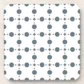 Graue Polka Dots, Polka Dot Pattern, Dots, Dotter Getränkeuntersetzer (Vorderseite)