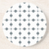 Graue Polka Dots, Polka Dot Pattern, Dots, Dotter Getränkeuntersetzer (Vorne)