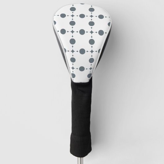 Graue Polka Dots, Polka Dot Pattern, Dots, Dotter Golf Headcover (Vorderseite)