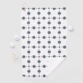 Graue Polka Dots, Polka Dot Pattern, Dots, Dotter Golfhandtuch (Insitu)