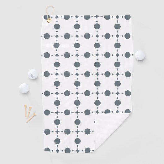 Graue Polka Dots, Polka Dot Pattern, Dots, Dotter Golfhandtuch (Insitu)
