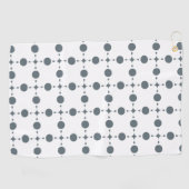 Graue Polka Dots, Polka Dot Pattern, Dots, Dotter Golfhandtuch (Horizontal)