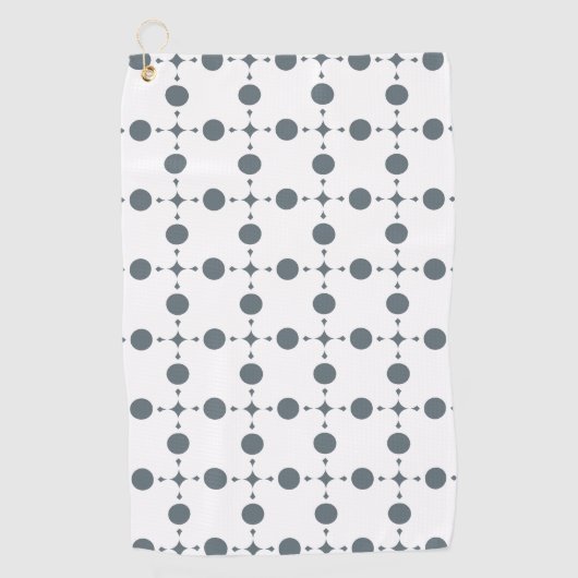 Graue Polka Dots, Polka Dot Pattern, Dots, Dotter Golfhandtuch (Vorderseite)