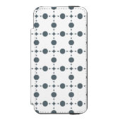 Graue Polka Dots, Polka Dot Pattern, Dots, Dotter Incipio iPhone Geldbeutel-Hülle (Folio Vorderseite)