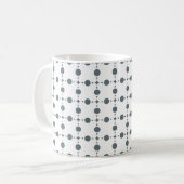 Graue Polka Dots, Polka Dot Pattern, Dots, Dotter Kaffeetasse (Vorderseite Links)