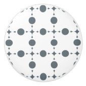 Graue Polka Dots, Polka Dot Pattern, Dots, Dotter Keramikknauf (Vorderseite)