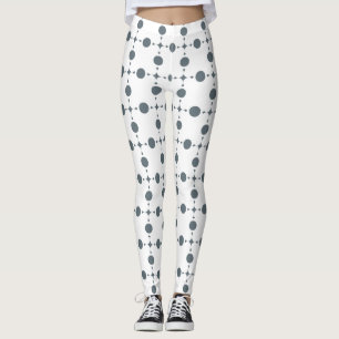 Graue Polka Dots, Polka Dot Pattern, Dots, Dotter Leggings