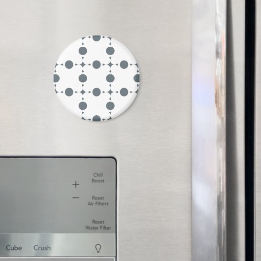 Graue Polka Dots, Polka Dot Pattern, Dots, Dotter Magnet (In Situ (Kühlschrank))