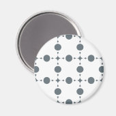 Graue Polka Dots, Polka Dot Pattern, Dots, Dotter Magnet (Vorderseite/Rückseite)