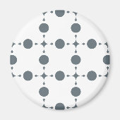 Graue Polka Dots, Polka Dot Pattern, Dots, Dotter Magnet (Vorne)