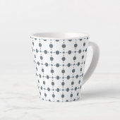 Graue Polka Dots, Polka Dot Pattern, Dots, Dotter Milchtasse (Rechte Ecke)