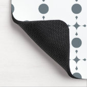 Graue Polka Dots, Polka Dot Pattern, Dots, Dotter Mousepad (Ecke)