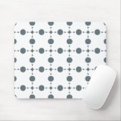 Graue Polka Dots, Polka Dot Pattern, Dots, Dotter Mousepad (Mit Mouse)