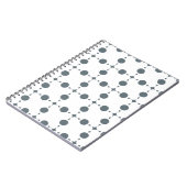 Graue Polka Dots, Polka Dot Pattern, Dots, Dotter Notizblock (Linke Seite)