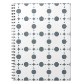 Graue Polka Dots, Polka Dot Pattern, Dots, Dotter Notizblock (Vorderseite)