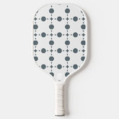 Graue Polka Dots, Polka Dot Pattern, Dots, Dotter Pickleball Schläger (Vorderseite)