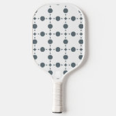 Graue Polka Dots, Polka Dot Pattern, Dots, Dotter Pickleball Schläger (Rückseite)