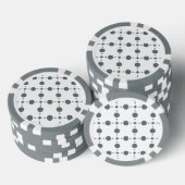 Graue Polka Dots, Polka Dot Pattern, Dots, Dotter Pokerchips (Stapel)