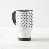 Graue Polka Dots, Polka Dot Pattern, Dots, Dotter Reisebecher (Vorderseite Links)