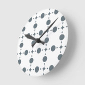 Graue Polka Dots, Polka Dot Pattern, Dots, Dotter Runde Wanduhr (Winkel)
