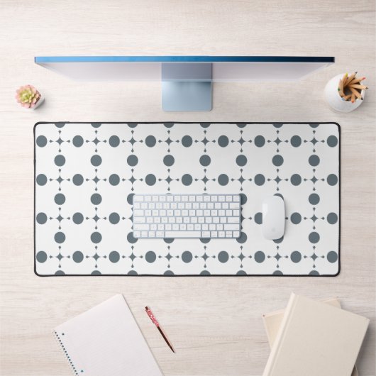 Graue Polka Dots, Polka Dot Pattern, Dots, Dotter Schreibtischunterlage (Büro 1)