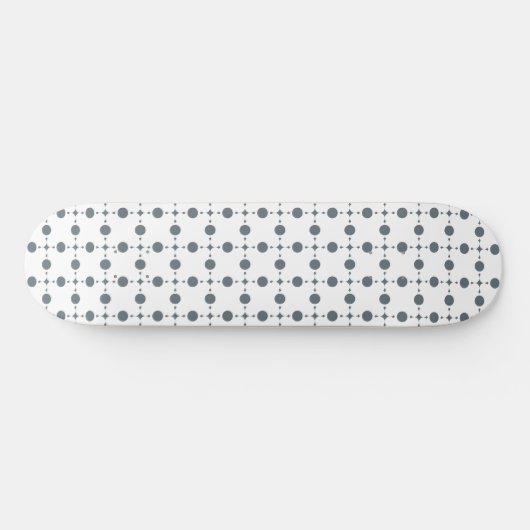 Graue Polka Dots, Polka Dot Pattern, Dots, Dotter Skateboard (Horizontal)