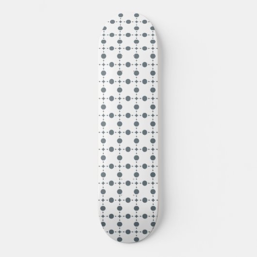 Graue Polka Dots, Polka Dot Pattern, Dots, Dotter Skateboard (Vorderseite)