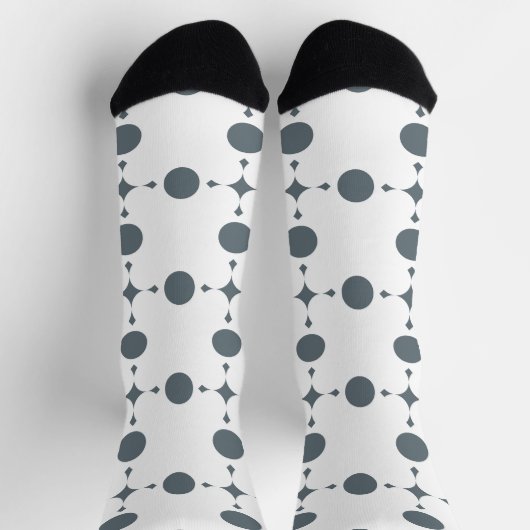 Graue Polka Dots, Polka Dot Pattern, Dots, Dotter Socken (Oben)