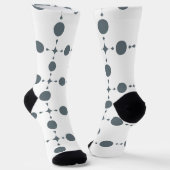 Graue Polka Dots, Polka Dot Pattern, Dots, Dotter Socken (Gewinkelt)
