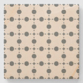 Graue Polka Dots, Polka Dot Pattern, Dots, Dotter Steinuntersetzer (Vorderseite)