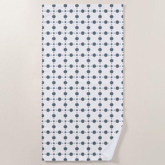 Graue Polka Dots, Polka Dot Pattern, Dots, Dotter Strandtuch (Vorderseite)