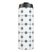 Graue Polka Dots, Polka Dot Pattern, Dots, Dotter Thermosbecher (Vorderseite)