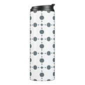 Graue Polka Dots, Polka Dot Pattern, Dots, Dotter Thermosbecher (Nach links gedreht)