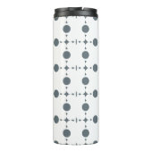 Graue Polka Dots, Polka Dot Pattern, Dots, Dotter Thermosbecher (Rückseite)