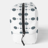 Graue Polka Dots, Polka Dot Pattern, Dots, Dotter Waschbeutel (Rechts)