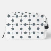 Graue Polka Dots, Polka Dot Pattern, Dots, Dotter Waschbeutel (Rückseite)