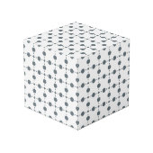 Graue Polka Dots, Polka Dot Pattern, Dots, Dotter Würfel (Rückseite Schrägansicht)