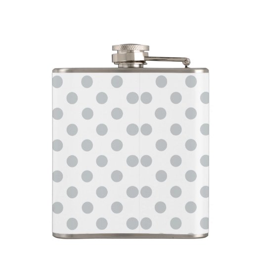 Graue Polka-Punkte ändern Alle Farbklick anpassen Flachmann (Rückseite)