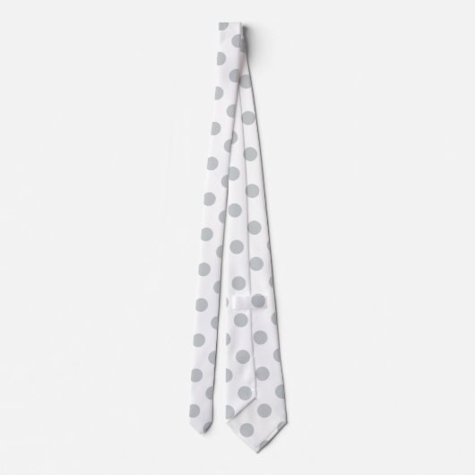 Graue Polka-Punkte ändern Alle Farbklick anpassen Krawatte (Rückseite)
