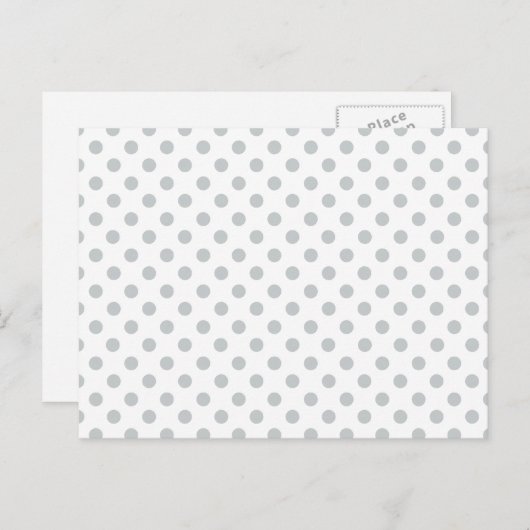 Graue Polka-Punkte ändern Alle Farbklick anpassen Postkarte (Vorne/Hinten)