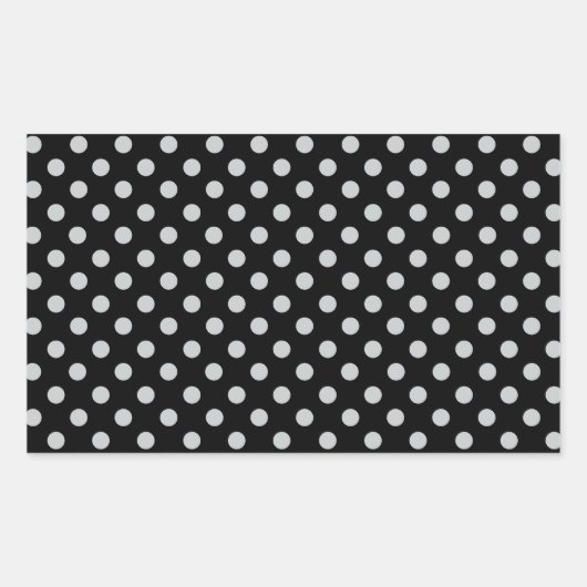 Graue Polka-Punkte ändern Alle Farbklick anpassen Rechteckiger Aufkleber (Vorderseite)