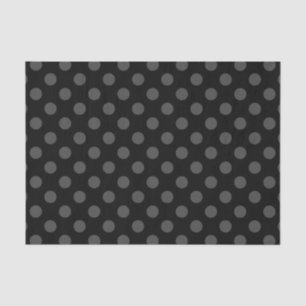 Graue Polka-Punkte auf schwarz Seidenpapier