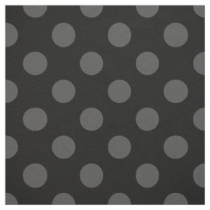 Graue Polka-Punkte auf schwarz Stoff