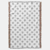 Graue Polka-Punkte auf weiß Decke (Vorderseite Vertikal)