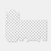 Graue Polka-Punkte auf weiß Geschenkschachtel (Ungefaltet)