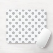 Graue Polka-Punkte auf weiß Mousepad (Mit Mouse)