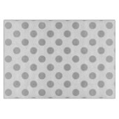 Graue Polka-Punkte auf weiß Schneidebrett (Vorderseite)
